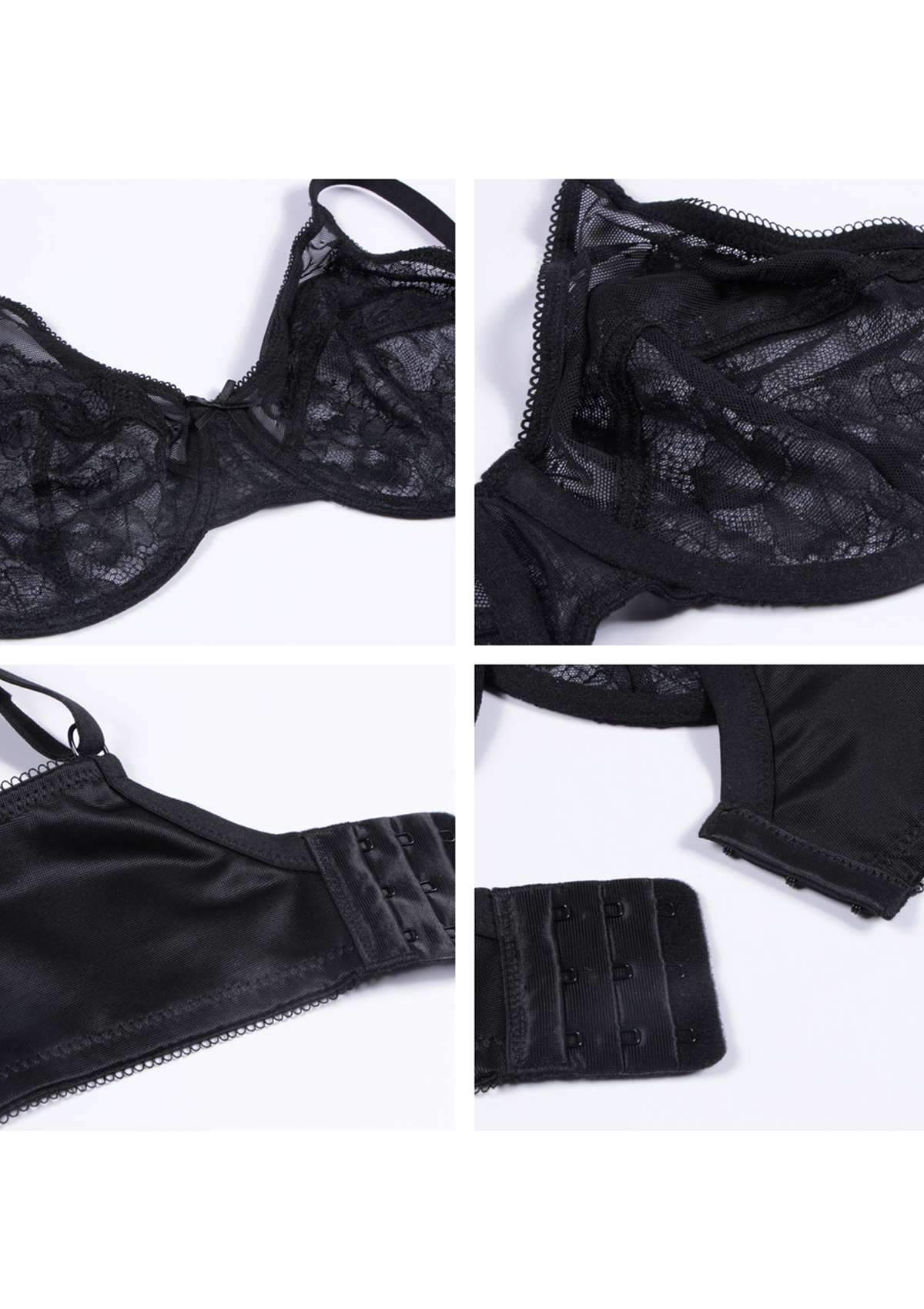 Unlined Lace Underwire Bra