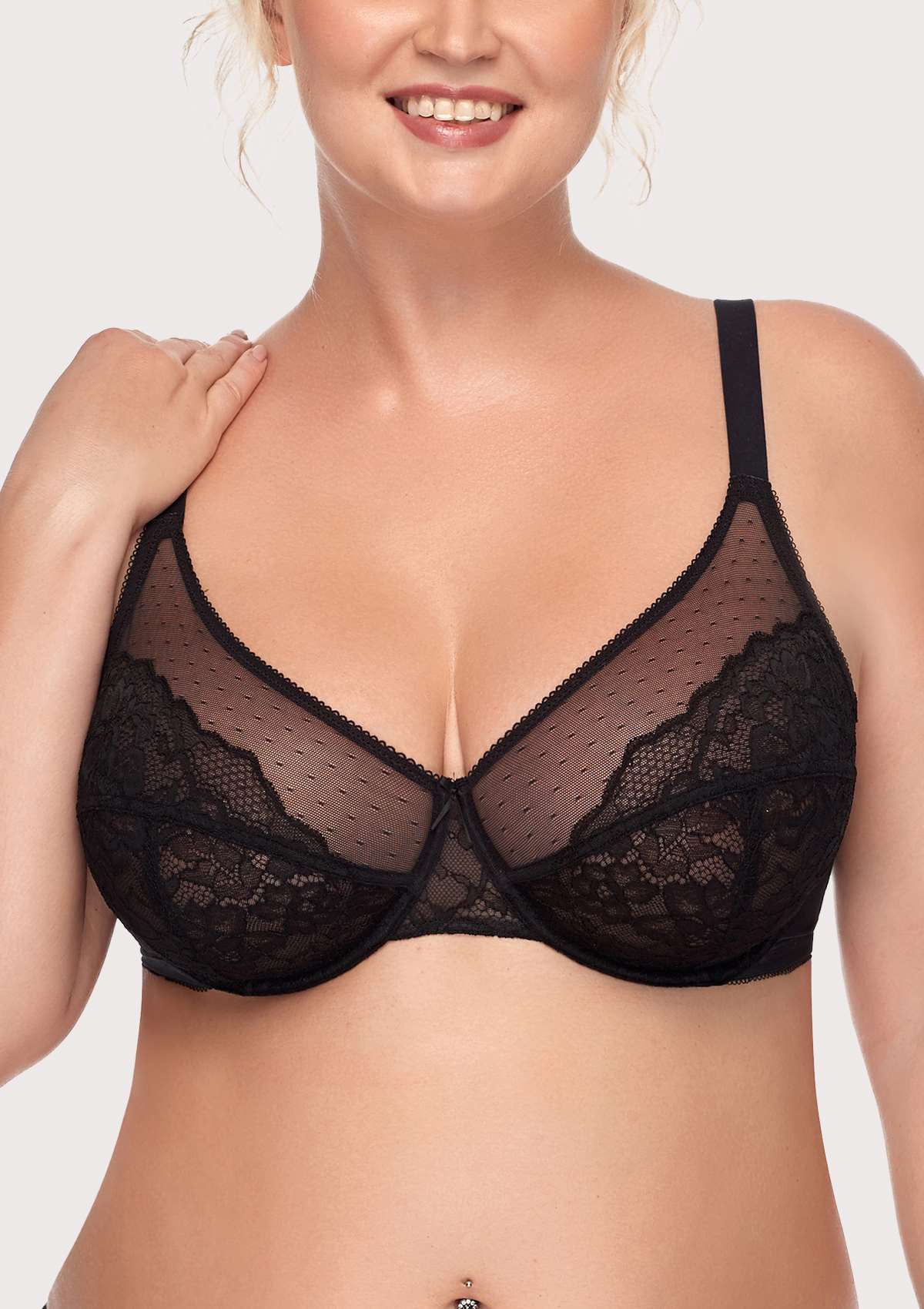Unlined Lace Underwire Bra