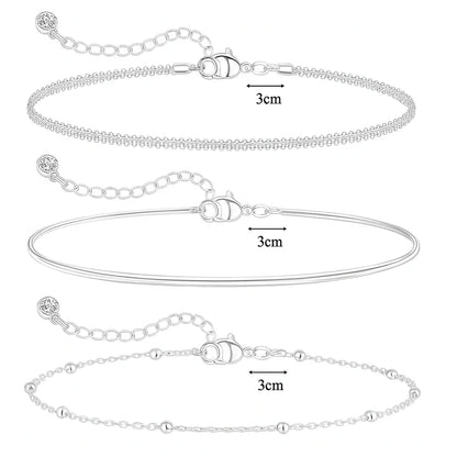 OceanGleam™ Layered Anklet Set