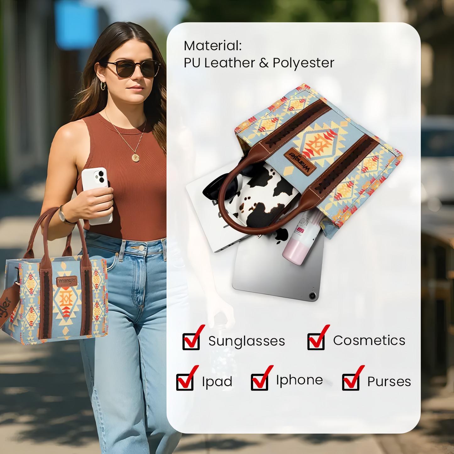 Wrangler CanyonTote™ – Southwestern Canvas Crossbody