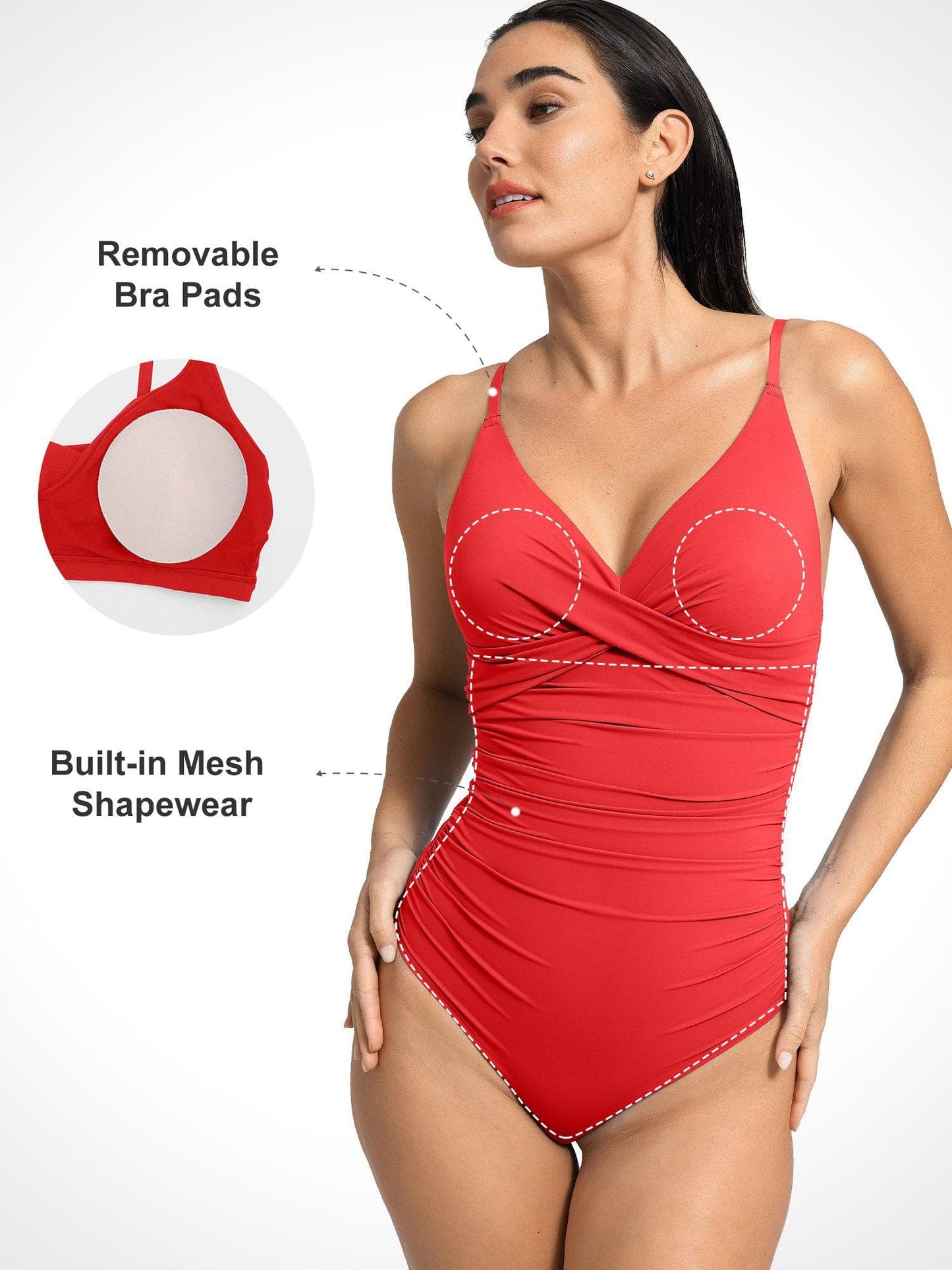 SculptSwim – Sleek Ruched One-Piece