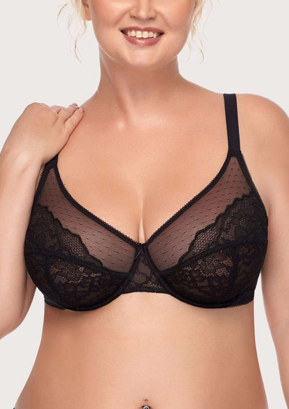 Unlined Lace Underwire Bra